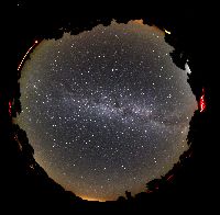 Milky Way over
                            Westhavelland/Milchstraße über dem
                            Westhavelland (All-Sky)